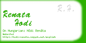 renata hodi business card